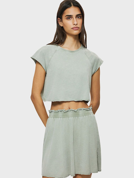 Γυναικείο Crop T-shirt Beige