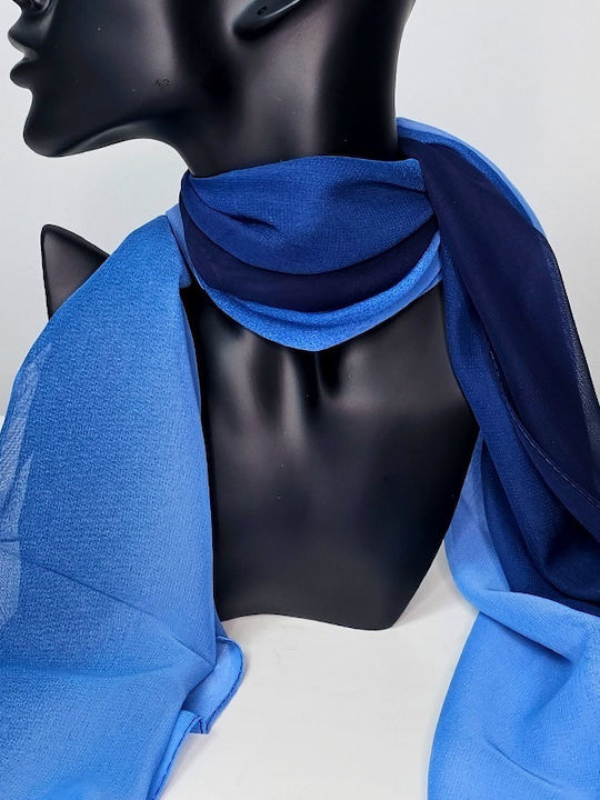 Velve Damen Seidenschal Blau