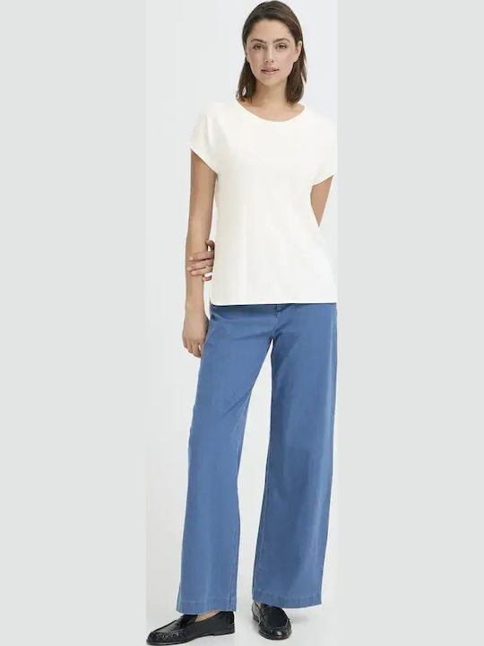 Women's Short Sleeve Blouse Cloud Dancer