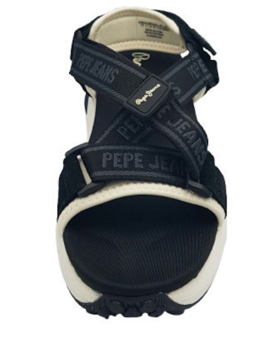 Leather Women's Flat Sandals Black