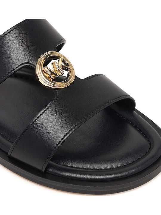 Damen Flache Schwarze Sandalen