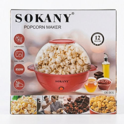 Sokany Popcorn Maker Hot Air 850W
