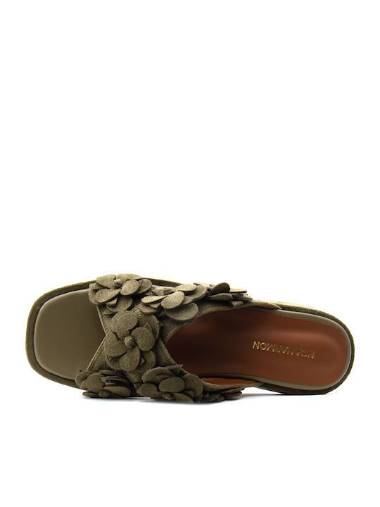 Γυναικεία Σανδάλια Flatforms Χακί