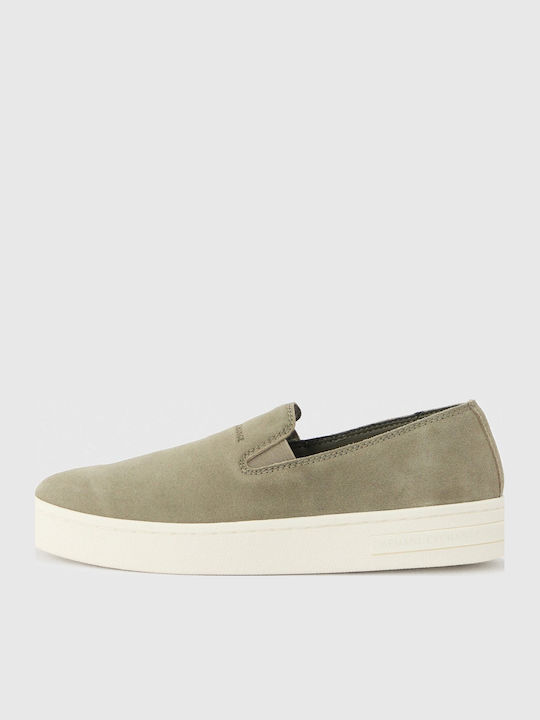 Leder Herren Slip-Ons Grüne
