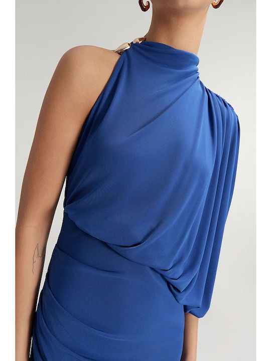 Summer Maxi Dress for Wedding Christening Drape Royal