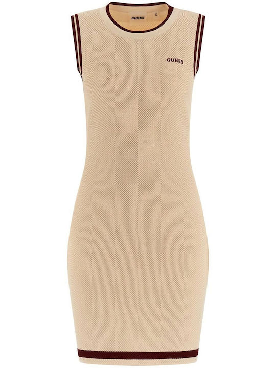 Summer Mini Athletic Sleeveless Dress Ecru