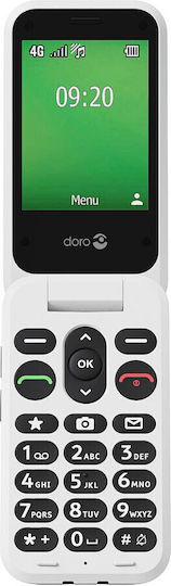 Doro Leva E22 Single SIM Мобилен Телефон с Бутони Черен/Бял