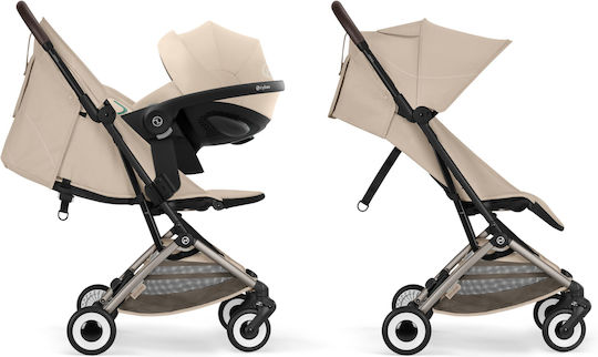 Cybex Orfeo Baby Stroller Suitable for Newborn Almond Beige / Taupe Frame 6.3kg