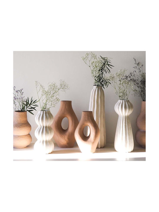 Andrea House Decorative Ceramic Orange Vase 18.5x9xH30cm