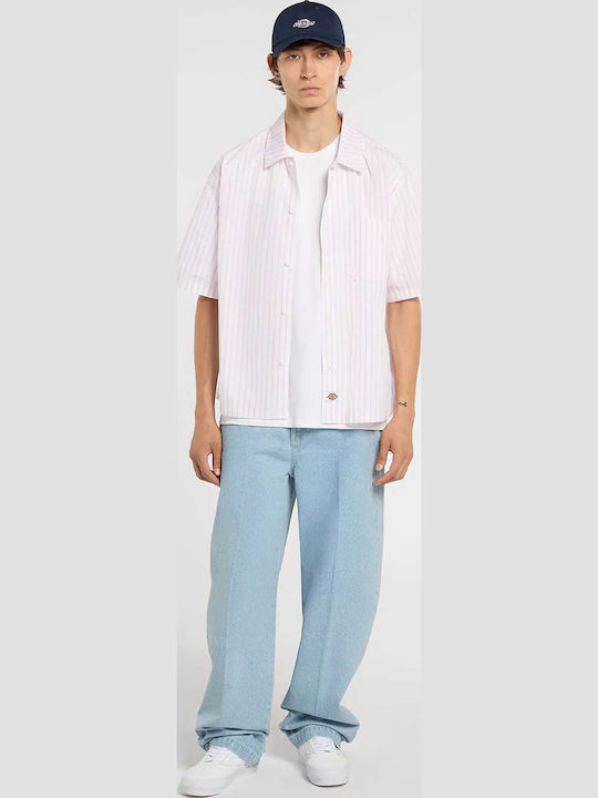 Short Sleeve Striped Shirt White
