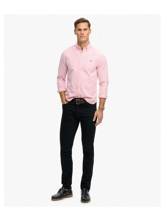 Long Sleeve Shirt in Regular Fit Coral-optic-stripe
