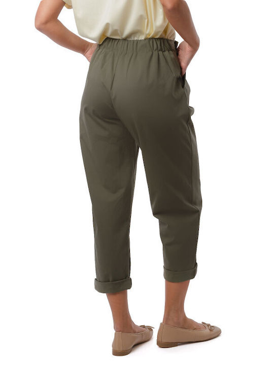 Pantaloni Dama Kaki Din Bumbac