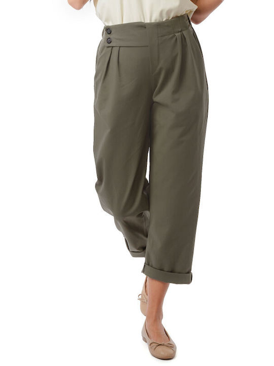 Pantaloni Dama Kaki Din Bumbac
