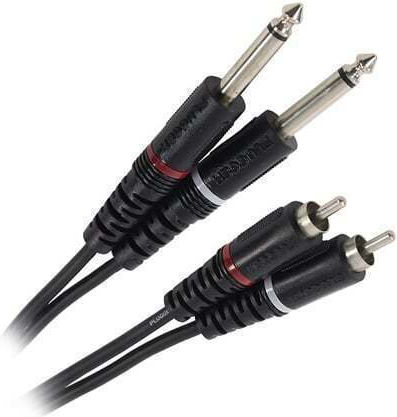 Καλωδιο 2x Jack 6.35 Μανδυλα Μονο 2 Rca Μανδυλα 6μ