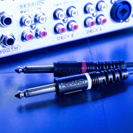 Καλωδιο 2x Jack 6.35 Μανδυλα Μονο 2 Rca Μανδυλα 6μ