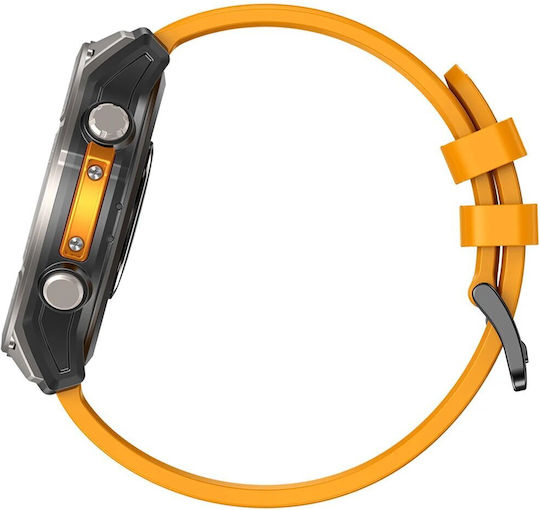 Zeblaze Stratos 4 Неръждаема Стомана 49mm Водоустойчив Смарт Часовник с Пулсометър Оранжев M/L