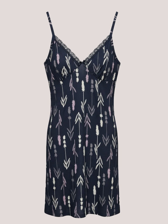 Modalove Summer Women's Nightgown Blue 700214 Nightdress Blue