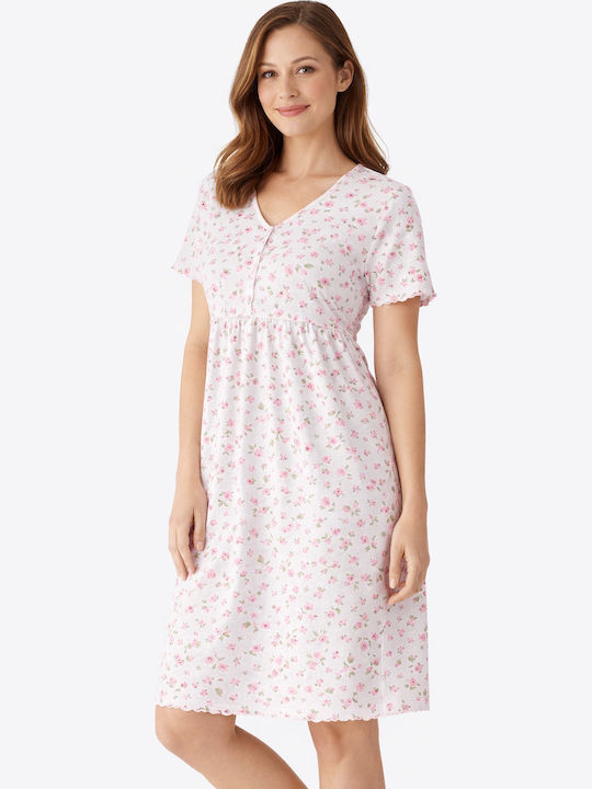 Relax Lingerie Summer Cotton Women's Nightgown Pink