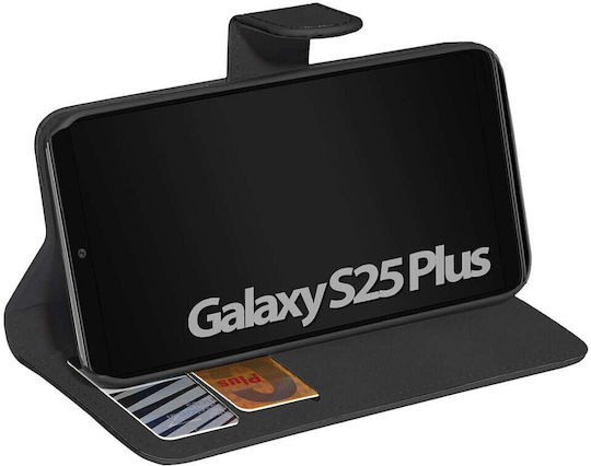 Pedea Silicone / Plastic Book Black (Galaxy S25+)