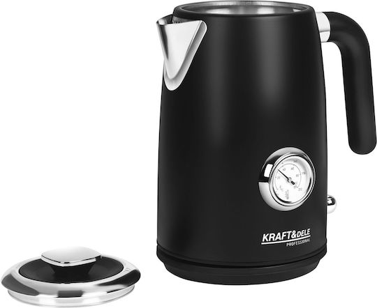 Kraft & Dele Fierbător de Apă 1L 2200W Negru