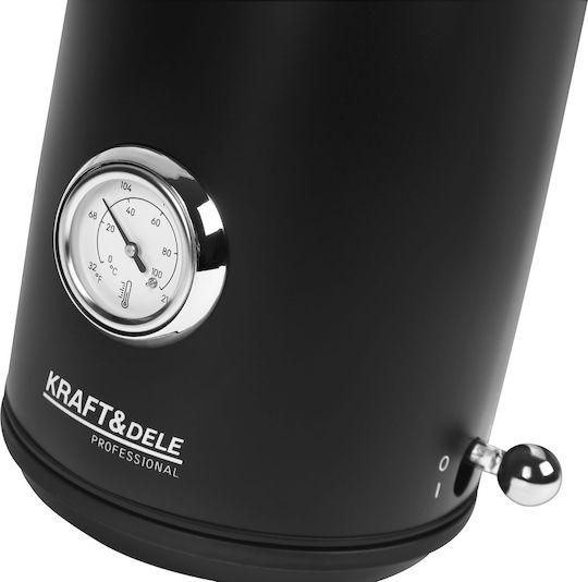 Kraft & Dele Fierbător de Apă 1L 2200W Negru
