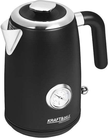 Kraft & Dele Fierbător de Apă 1L 2200W Negru