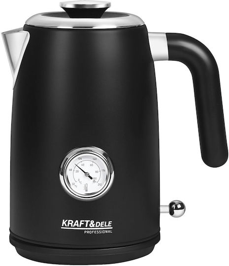 Kraft & Dele Fierbător de Apă 1L 2200W Negru