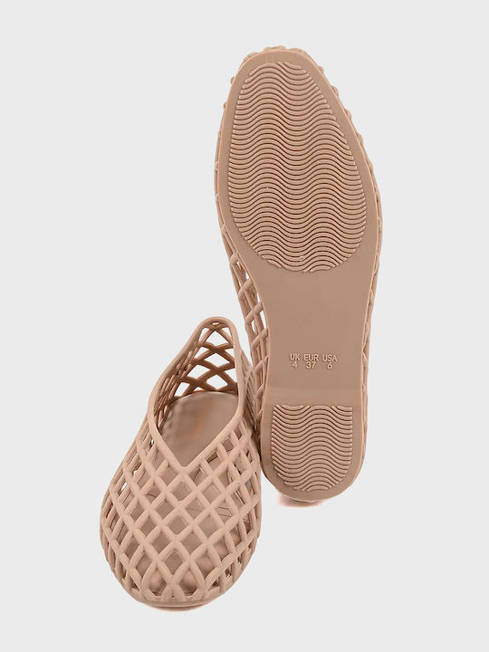 Damen Ballerinas in Beigen Farbe