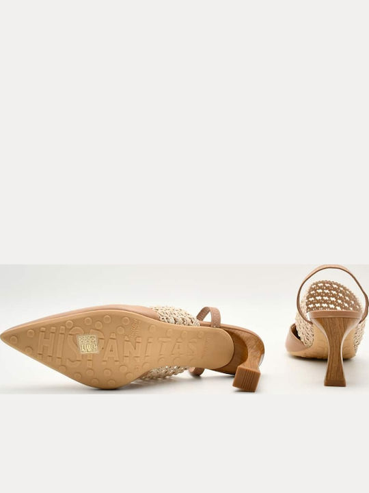 Flat Δερμάτινα Mules σε Καφέ Χρώμα