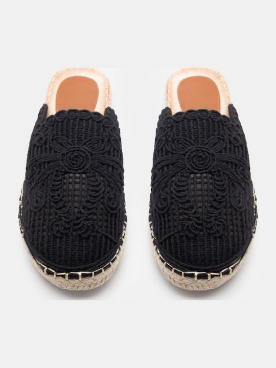 Flat Mules in Schwarz Farbe