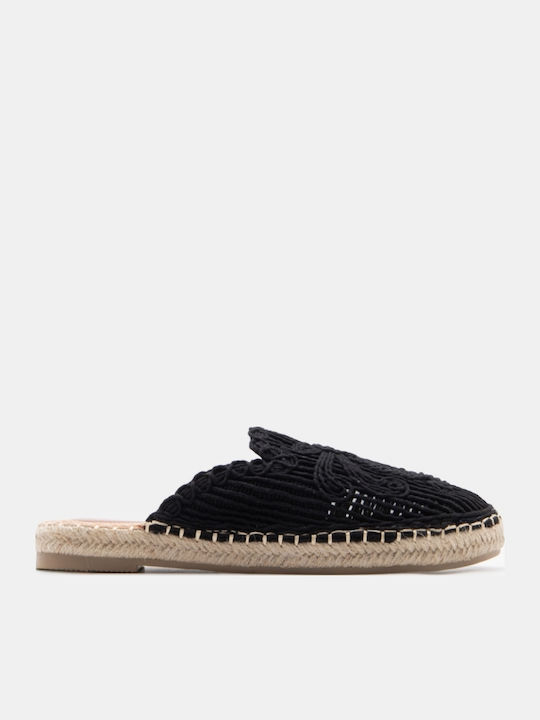Flat Mules in Schwarz Farbe