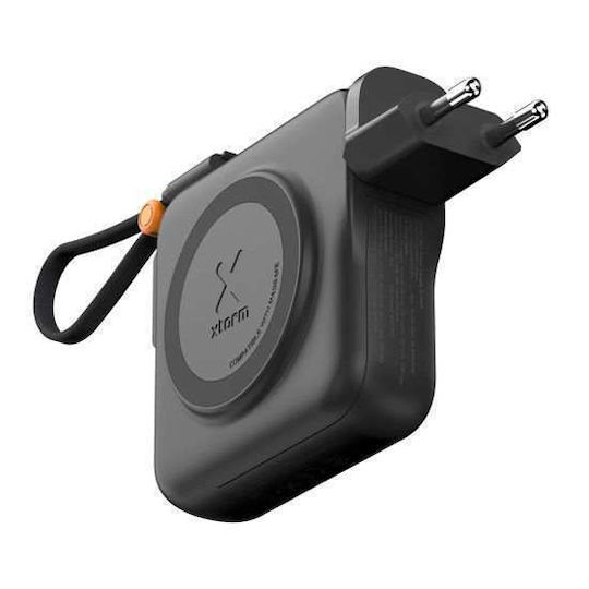 Xtorm Ασύρματος Φορτιστής (Qi Pad) και Καλώδιο USB-C 30W Power Delivery / SuperCharge Μαύρος (TravelPro)