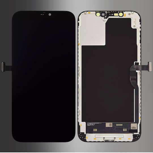 Ecran OLED Soft cu Mecanism Tactil pentru iPhone 12 Pro Max Negru