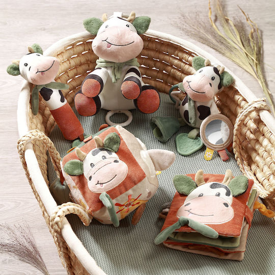 Babyono Hanging Toy for Cot and Stroller with Music Cow Bingo for Newborns