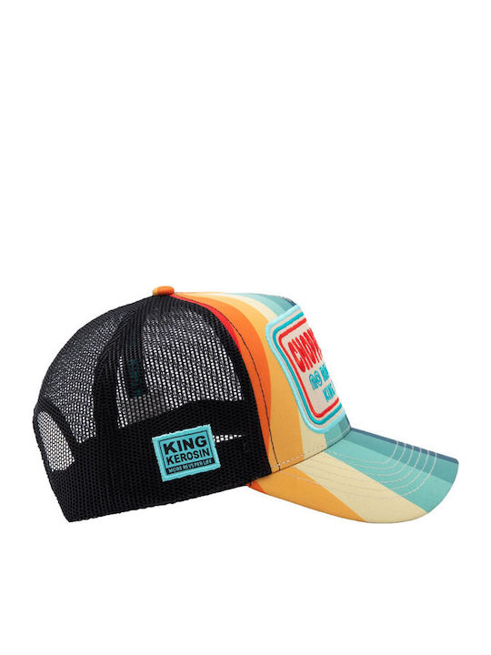King Kerosin Chopper Shit LKW-Fahrer Kappen Blau Orange