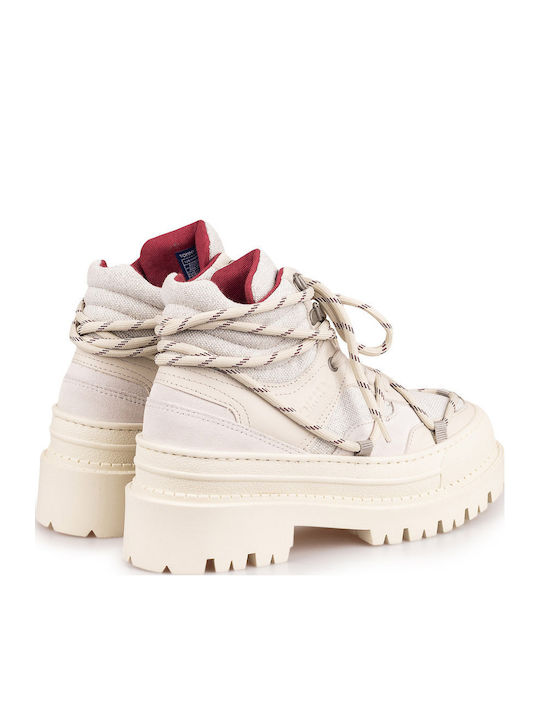 Damen Stiefeletten Weiß