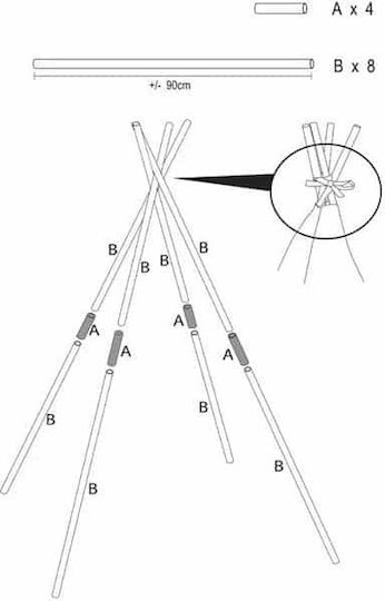 Marionette Wooden Toys Indian Play Tent Marionette Wooden Toys Indian Play Tent