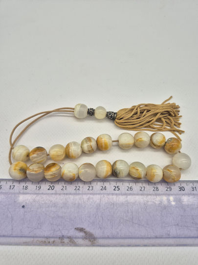 Handmade Worry Beads Yellow Obsidian – Semi-Precious Energy & Protection Beads