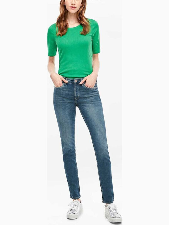 Дамски Дънки Skinny Кройка Каки
