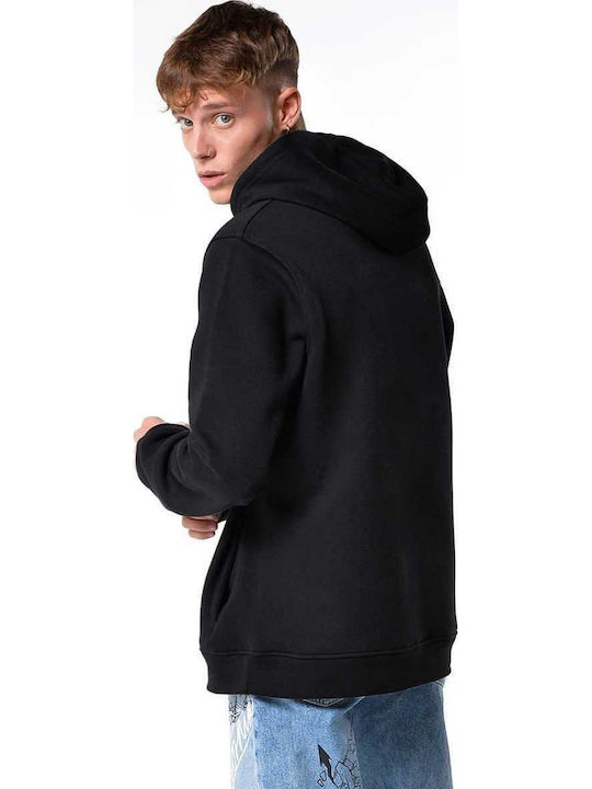 Sweatshirt with Hood Black H0153M