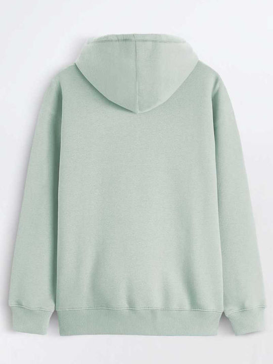 Sweatshirt With Hood Sage H0153