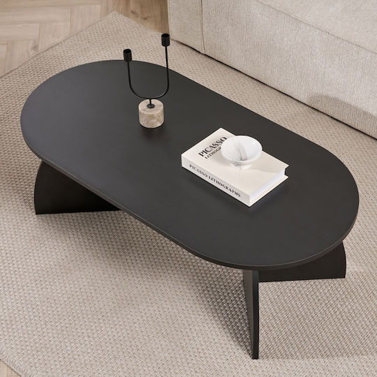 Κεντρικό Τραπεζάκι Melina Black Wood Κεντρικό Τραπεζάκι Melina Black Wood