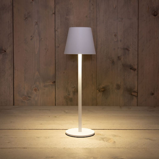 Anna's Collection Πορτατίφ LED με Λευκό Καπέλο και Βάση