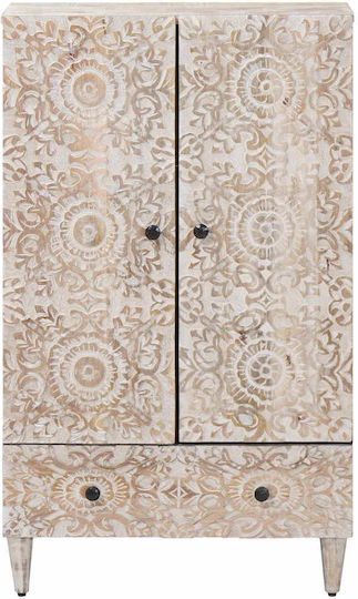 Δίφυλλη Ντουλάπα Λευκό 60x33.5x100cm