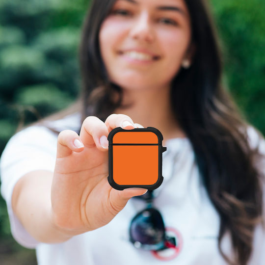 Sonique Colorbloc Series Θήκη Σιλικόνης σε Πορτοκαλί χρώμα για Apple AirPods 1 / AirPods 2