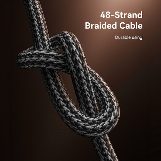 Yesido Braided USB 2.0 Cable USB-C male - USB-C 60W Μαύρο 3m
