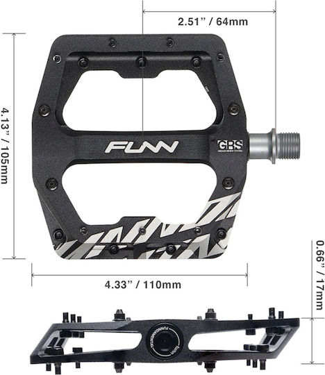 Funn Funndamental Pedale De Bicicletă Gri