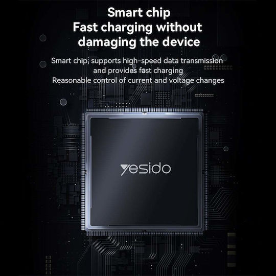 Yesido Braided USB-A to Lightning Cable 12W Μαύρο 3m