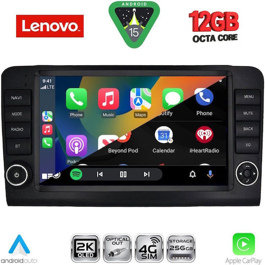 Lenovo Car Audio System for Mercedes-Benz ML / GL Class 2005-2011 Bluetooth USB WiFi GPS Apple CarPlay Android Auto with 9" Touch Screen