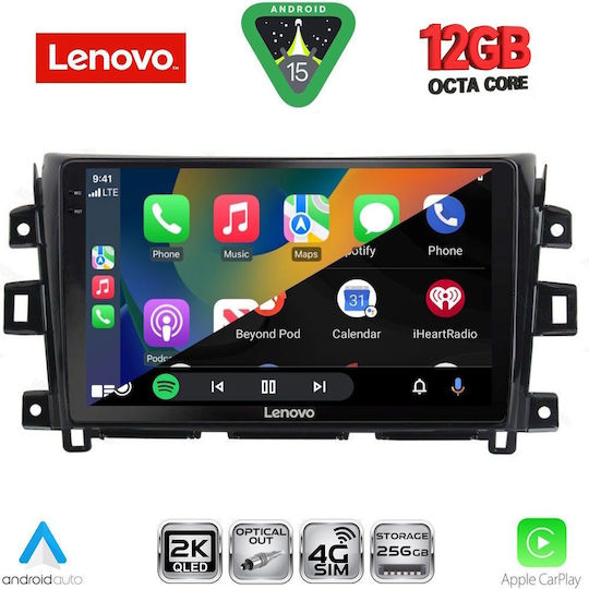 Lenovo Ηχοσύστημα Αυτοκινήτου για Nissan Navara 2016 (Bluetooth/USB/WiFi/GPS/Apple-Carplay/Android-Auto) με Οθόνη Αφής 10"